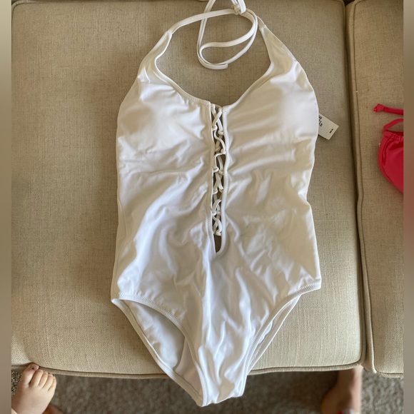 Express white one piece swimsuit - Picture 1 of 4